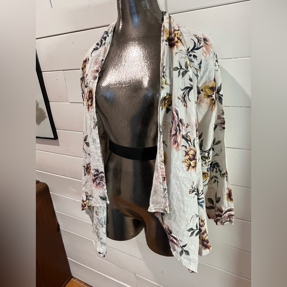 🌺 LUNGO L’ARNO - Linen Floral Jacket - Size S - Picture 4 of 10
